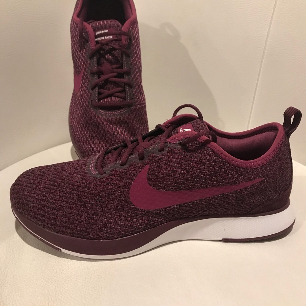 Nike Dualtone Racer in Burgandy.